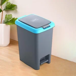 Apex Plastic Push N Pedal Dust Bin | Hands-Free Operation, Compact Design 6.5 Liters (1 Pc / Mix Color) by Apex